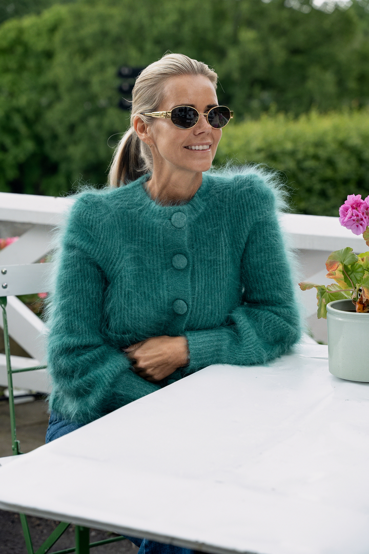 ella&il Genser & Cardigan Maria Chunky Cardigan Frosty Spruce