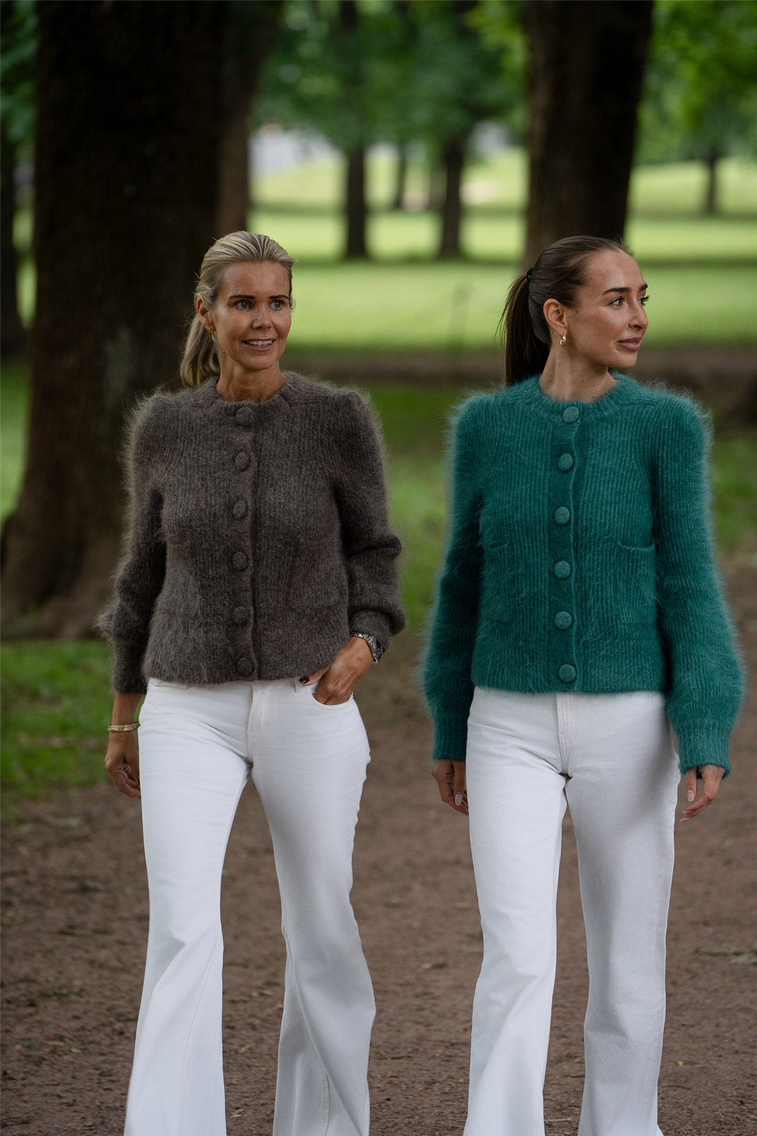 ella&il Genser & Cardigan Maria Chunky Cardigan Frosty Spruce