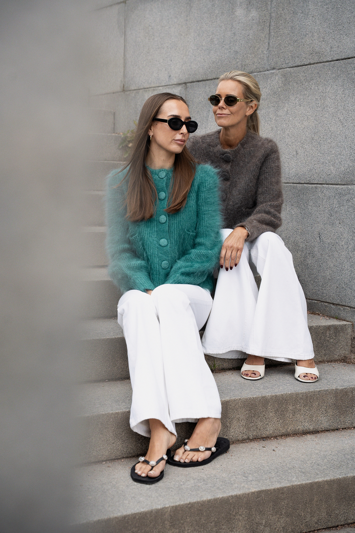 ella&il Genser & Cardigan Maria Chunky Cardigan Frosty Spruce