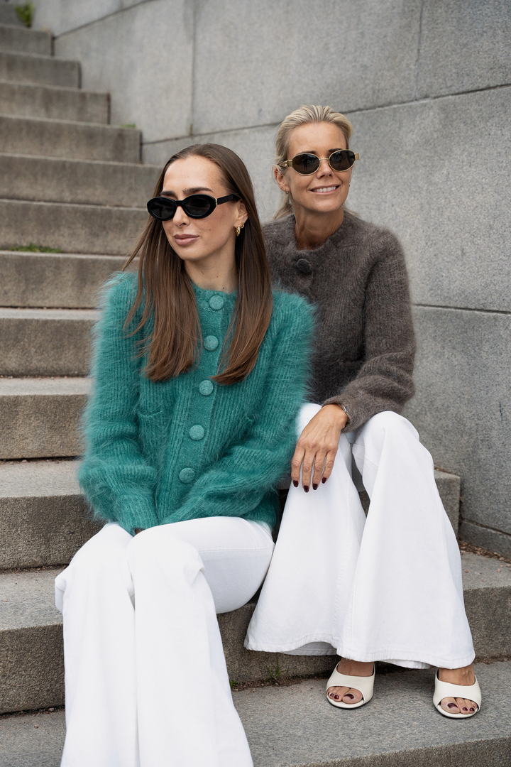 ella&il Genser & Cardigan Maria Chunky Cardigan Frosty Spruce