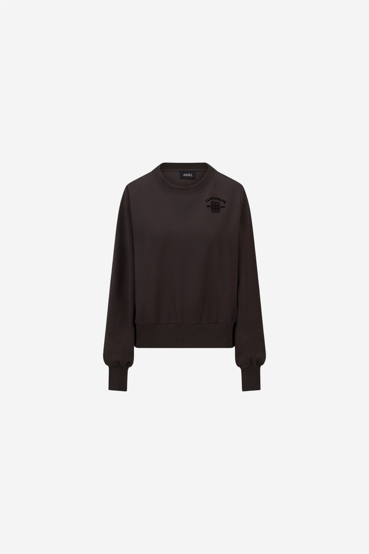ella&il Genser & Cardigan Minny Sweater Vitalité Dark Brown