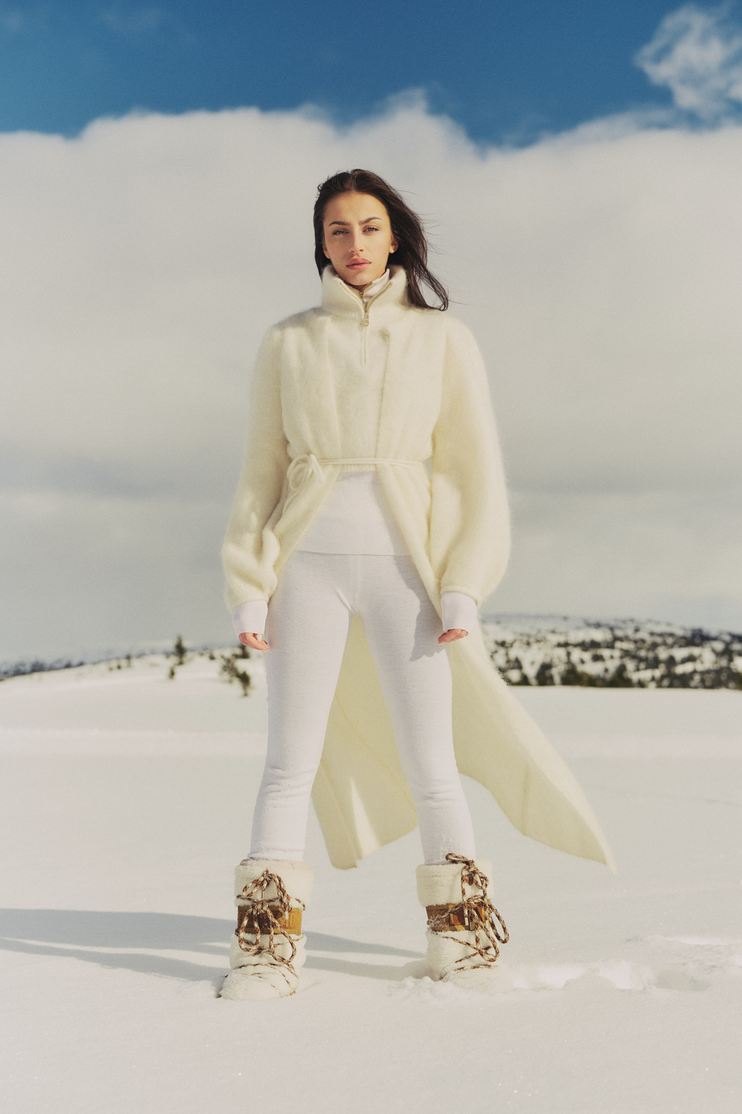 ella&il Genser & Cardigan Olivia Chunky Cardigan Bright White