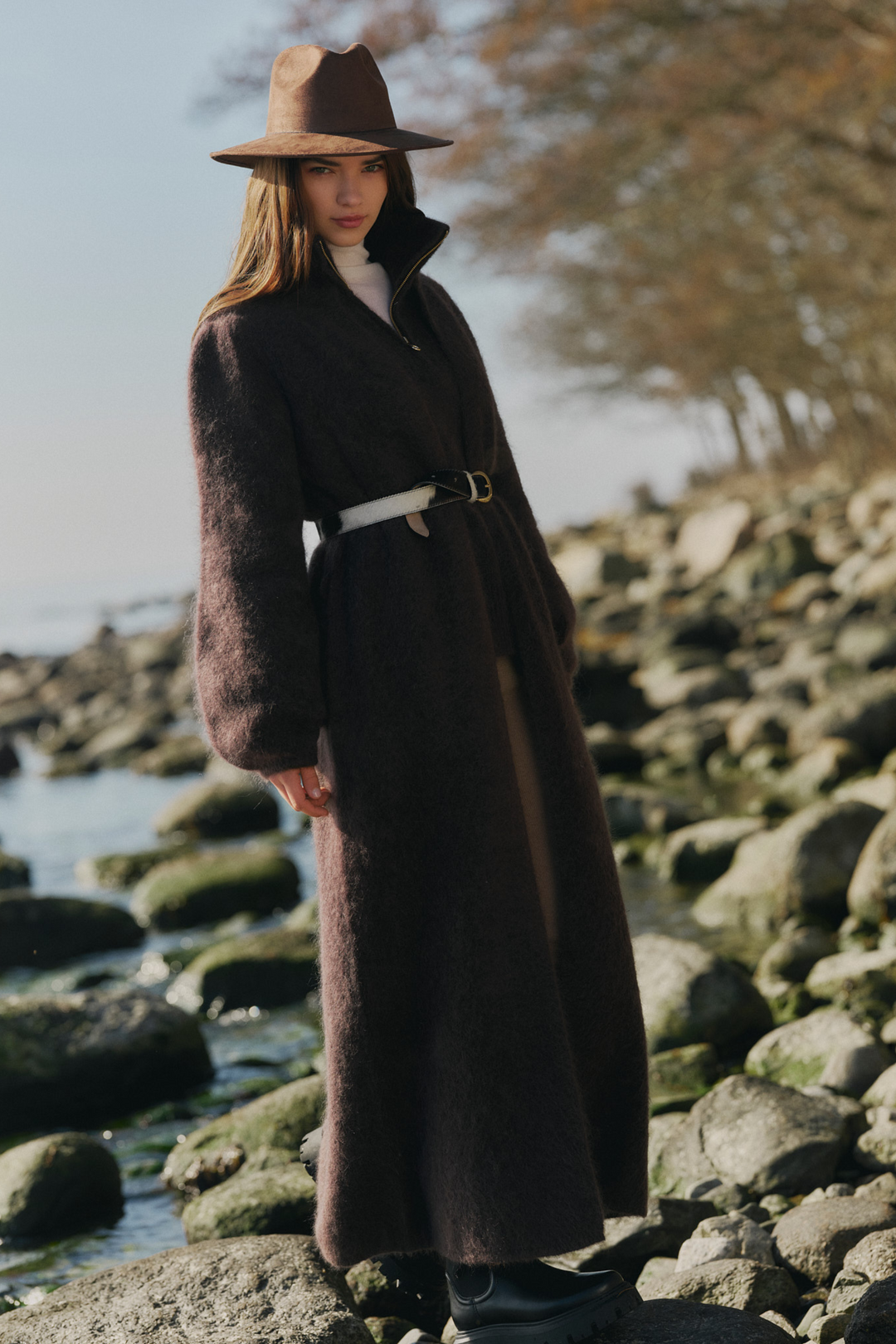 ella&il Genser & Cardigan Olivia Chunky Cardigan Dark Brown