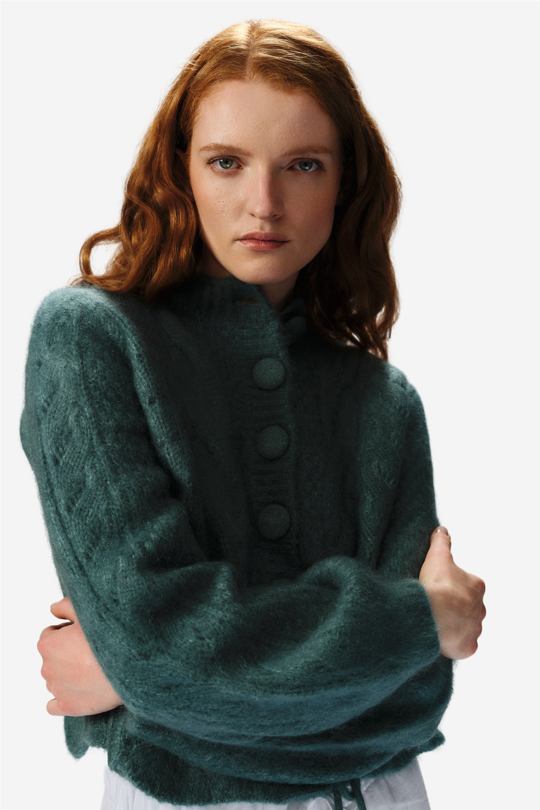 ella&il Genser & Cardigan Sophia Chunky Cardigan Frosty Spruce