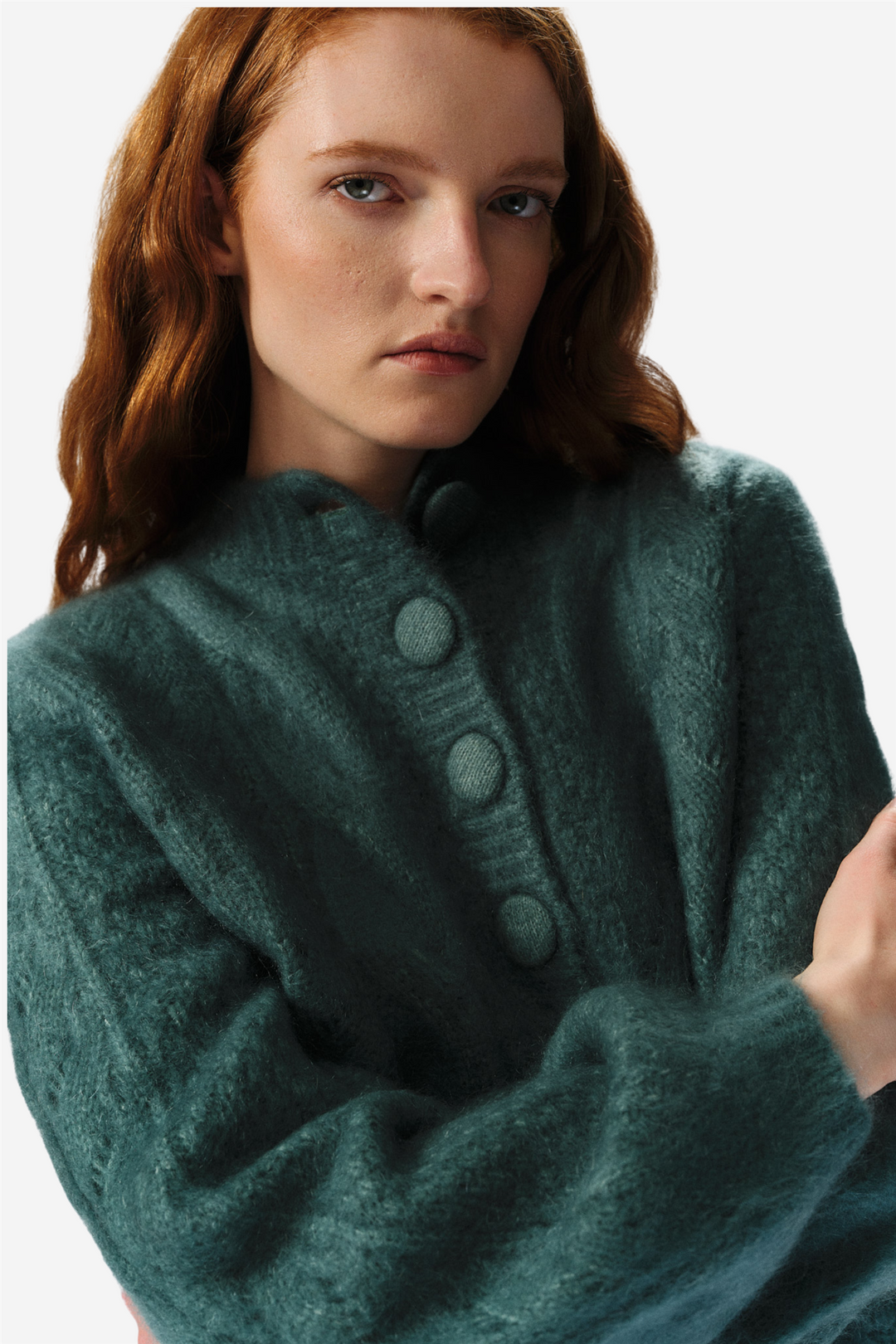 ella&il Genser & Cardigan Sophia Chunky Cardigan Frosty Spruce