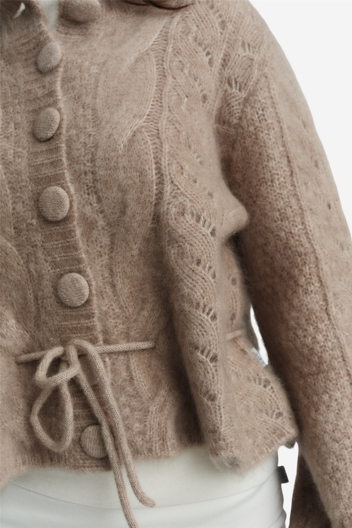 ella&il Genser & Cardigan Sophia Chunky Cardigan Hazel Beige