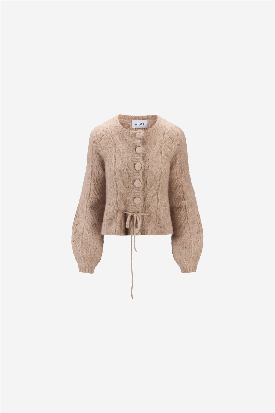 ella&il Genser & Cardigan Sophia Chunky Cardigan Hazel Beige