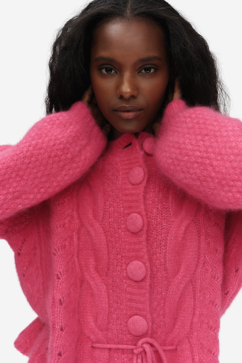 ella&il Genser & Cardigan Sophia Chunky Cardigan Raspberry