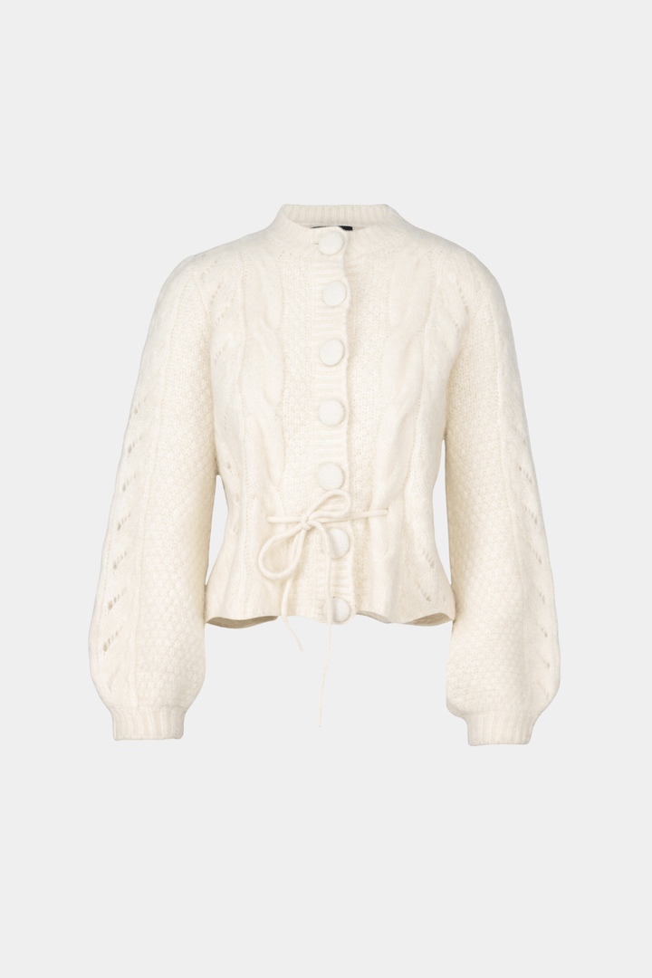 Ella &amp; il Genser &amp; Cardigan Sophia Chunky Cardigan White