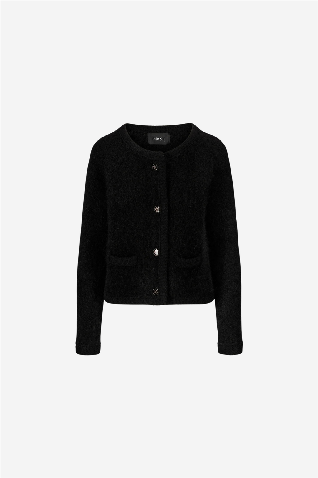 ella&il Genser & Cardigan Una chunky jacket Black
