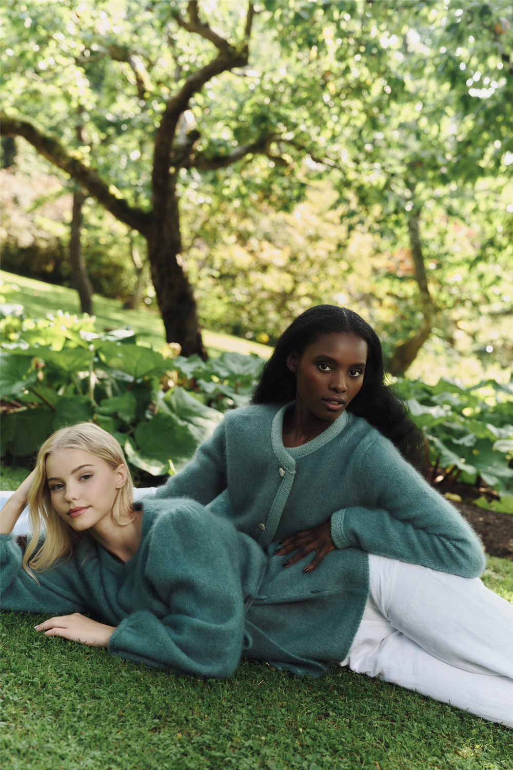 ella&il Genser & Cardigan Una Chunky Jacket Frosty Spruce