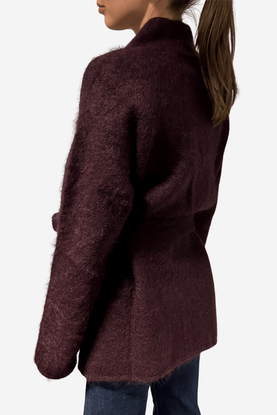 ella&il Genser & Cardigan Vera Chunky Cardigan Red Wine