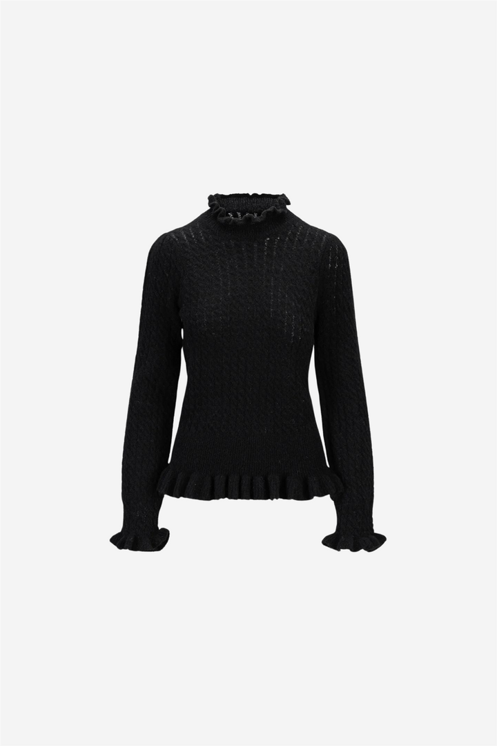 ella&il Genser & Cardigan Vienna Alpaca Sweater Black