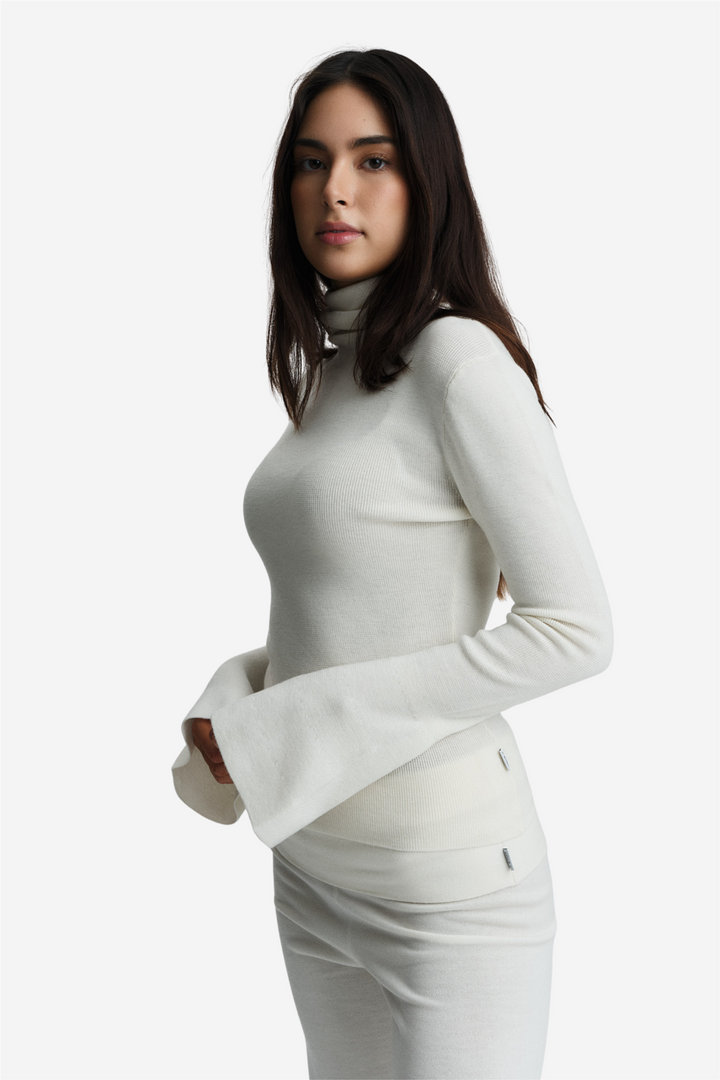 ella&il Genser & Cardigan Vilje Merino Sweater White