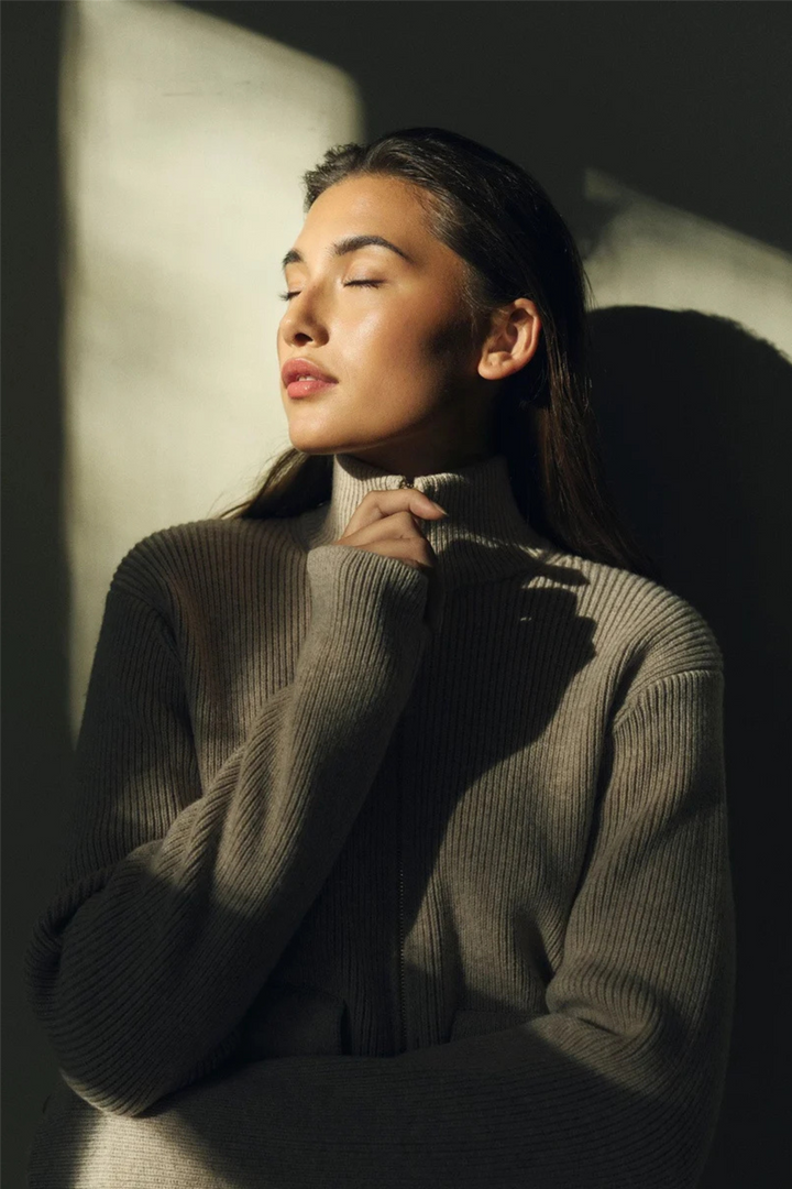 ella&il Genser & Cardigan Vivienne Merino Cardigan Beige