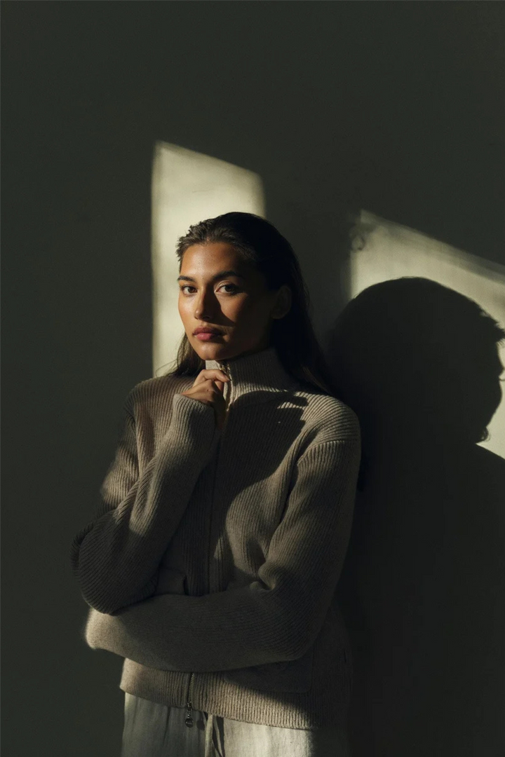 ella&il Genser & Cardigan Vivienne Merino Cardigan Beige