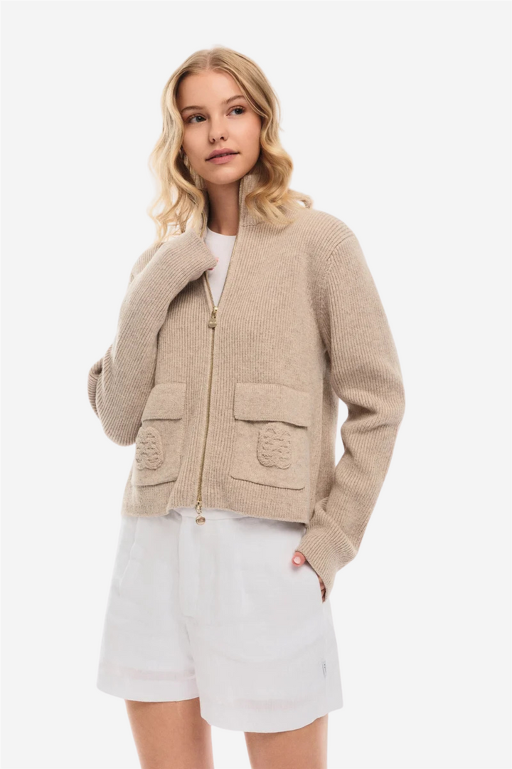 ella&il Genser & Cardigan Vivienne Merino Cardigan Beige