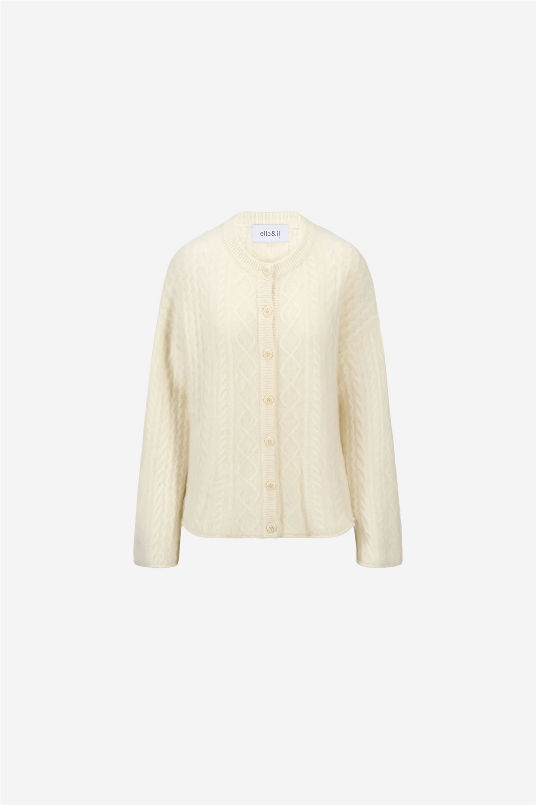 ella&il Genser & Cardigan Ylva Brushed Cardigan White