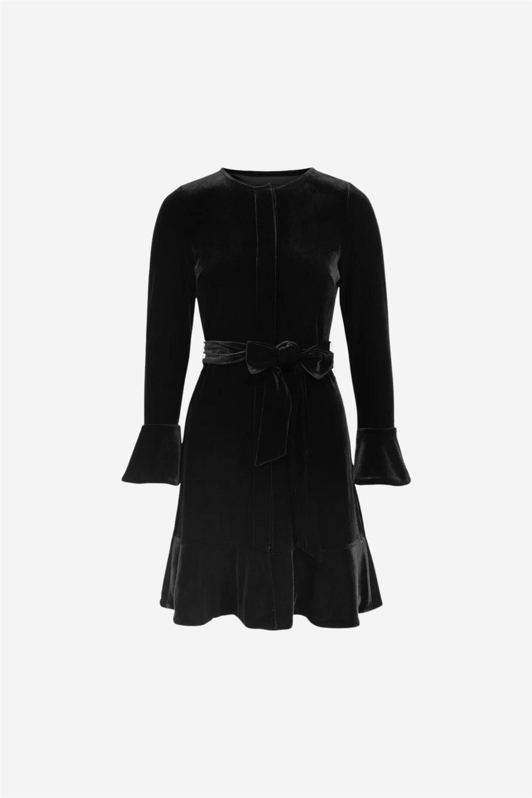 Ella & il Kjole Esther Velour Dress Black