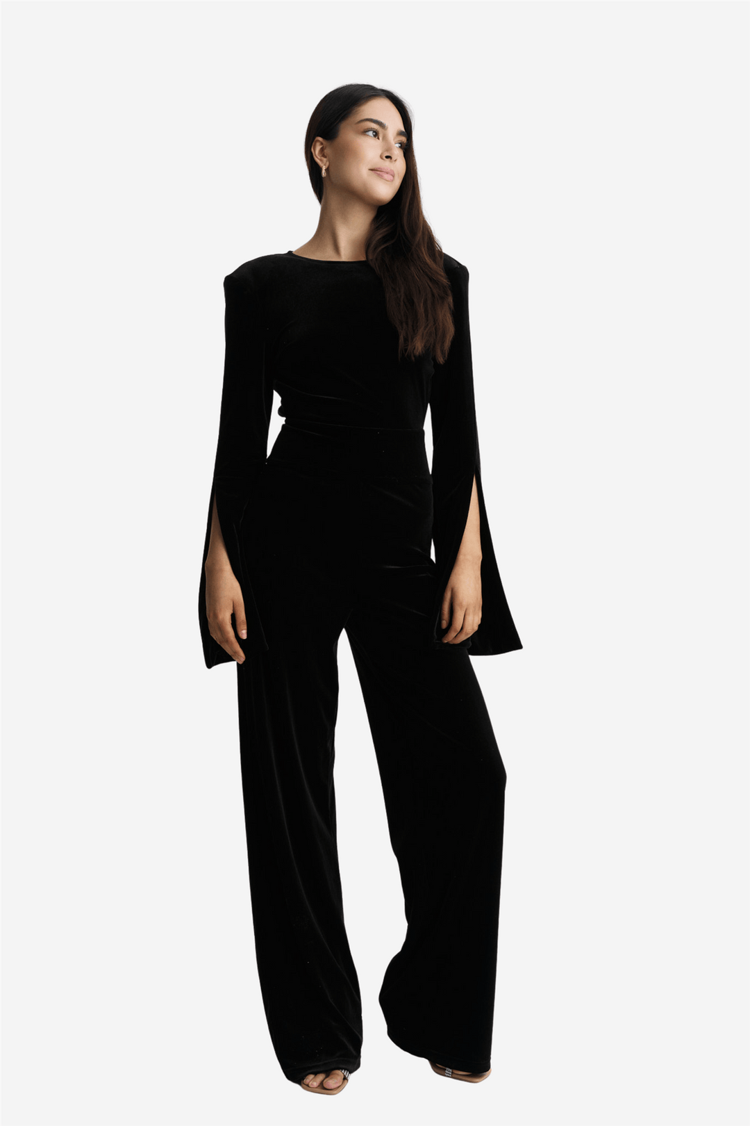 ella&il Kjoler & jumpsuits Amira Velour Jumpsuit Black