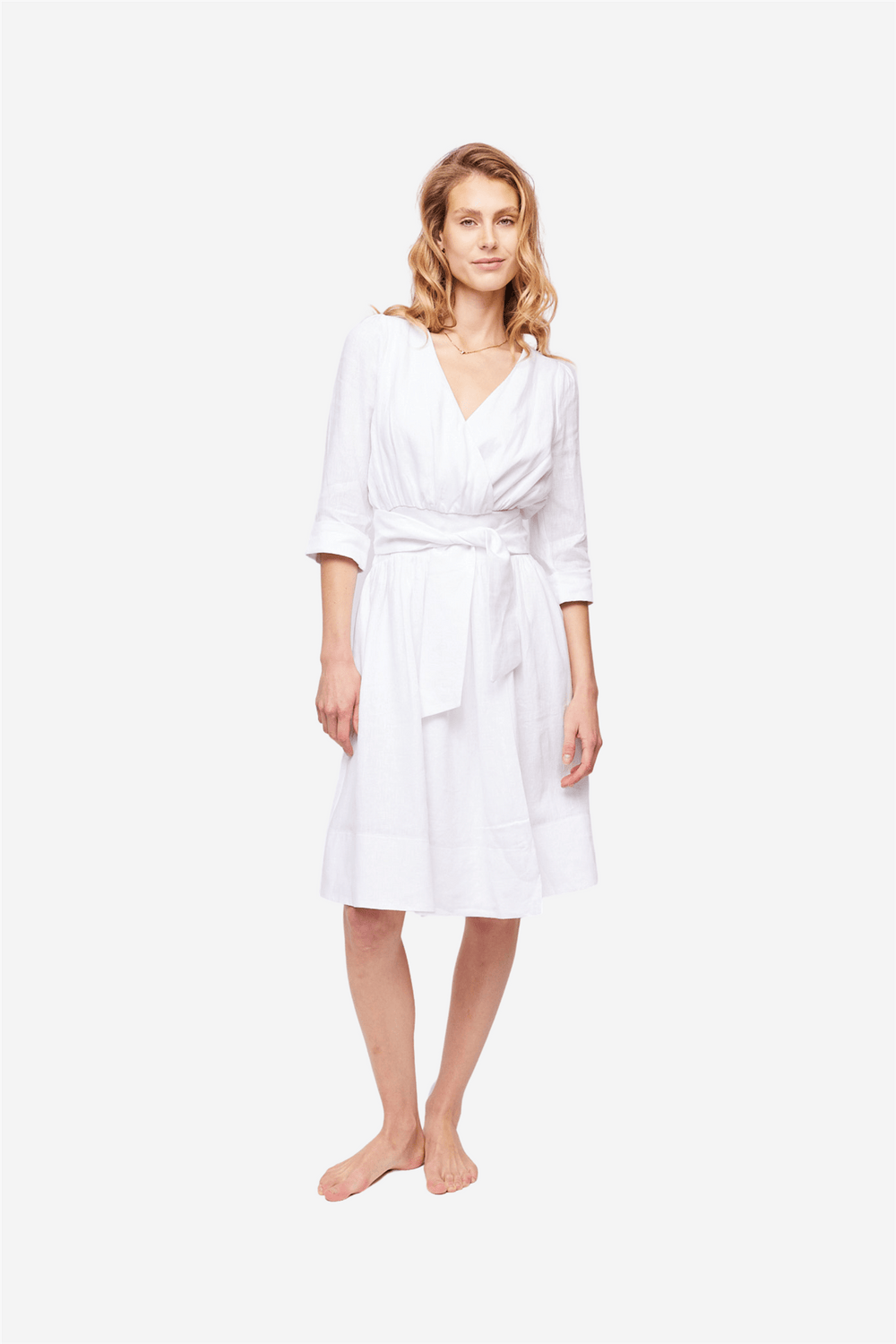 Ella & il Kjoler & jumpsuits Chloe Linen Dress White