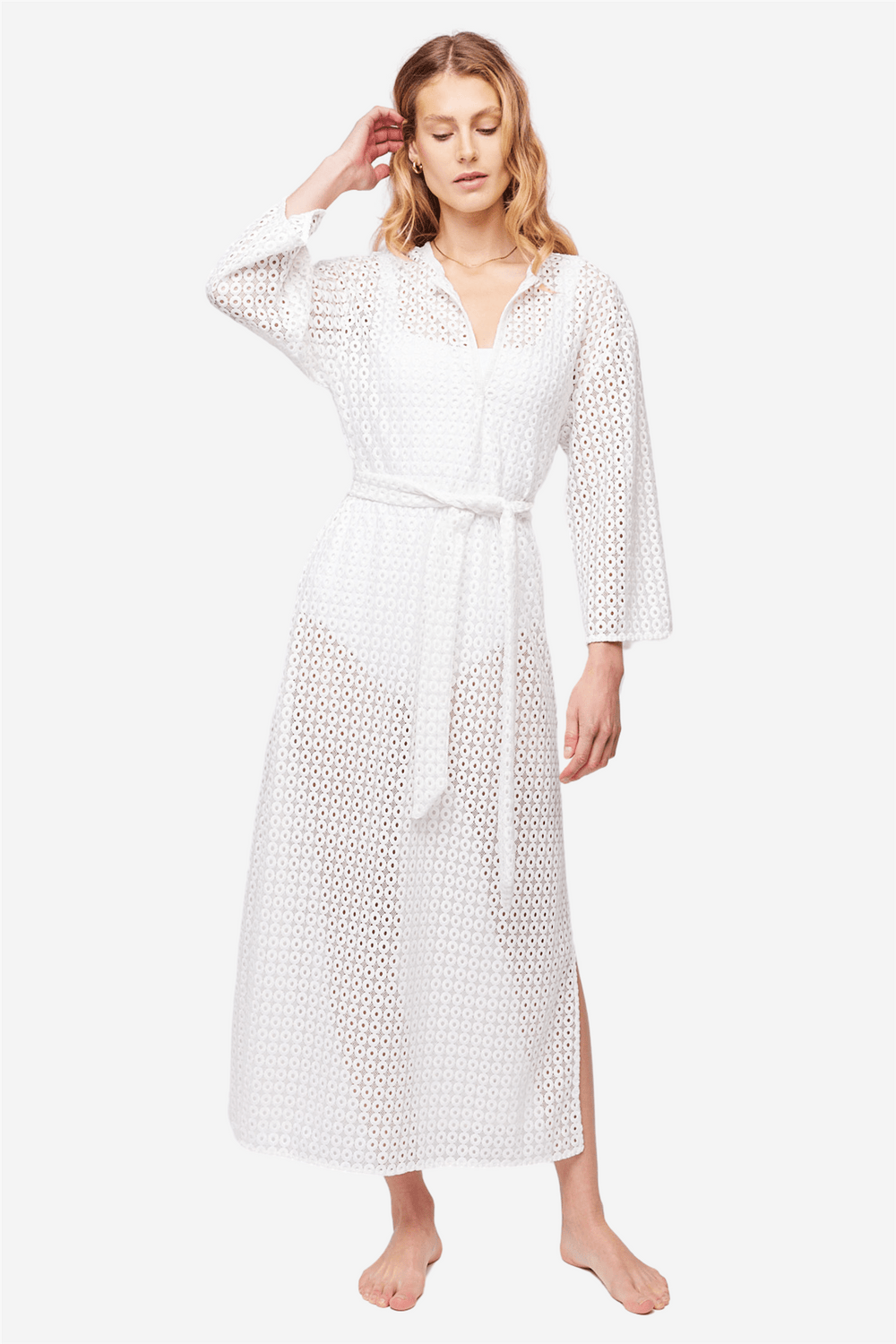 ella&il Kjoler & jumpsuits Liliana Crochet Dress White