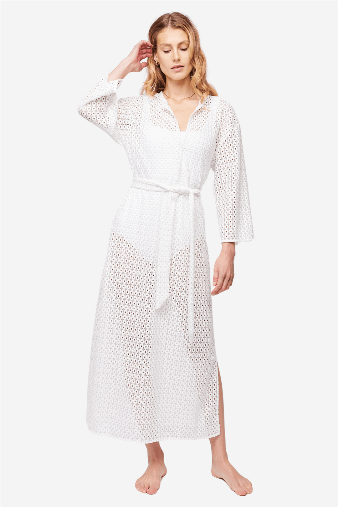 ella&il Kjoler & jumpsuits Liliana Crochet Dress White