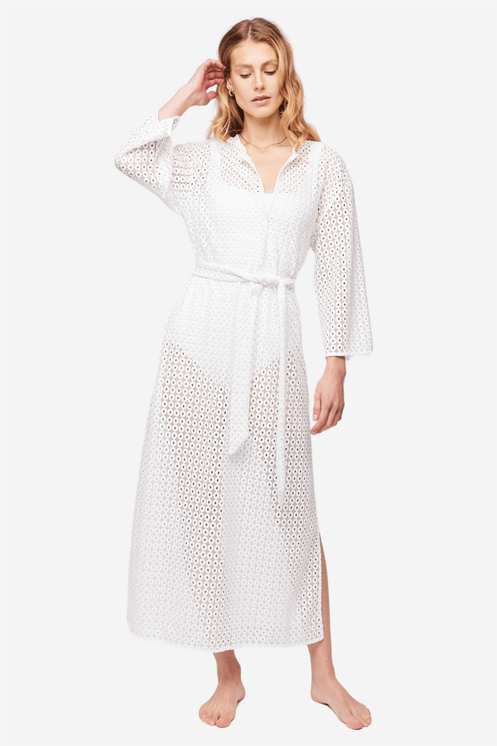 ella&il Kjoler & jumpsuits Liliana Crochet Dress White