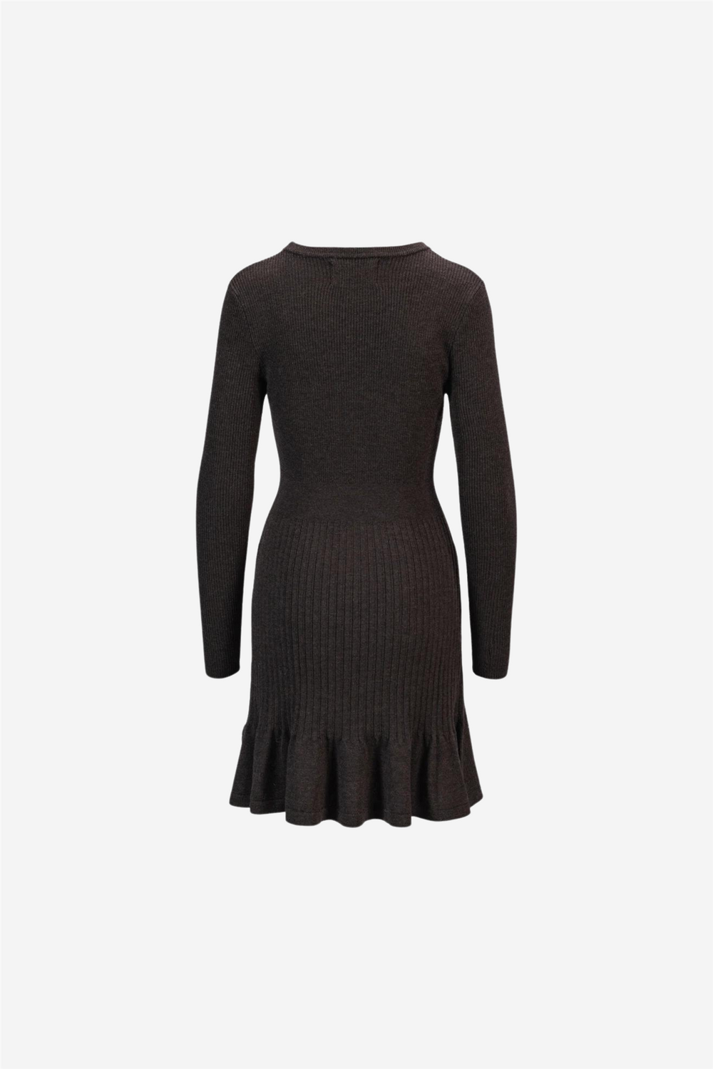 ella&il Kjoler & jumpsuits Oline Merino Dress Dark Brown Melange