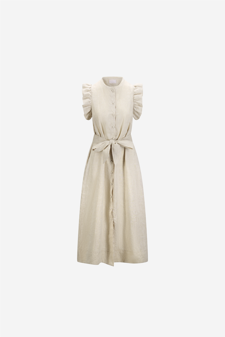 ella&il Kjoler & jumpsuits Pam Linen Dress Beige Melange