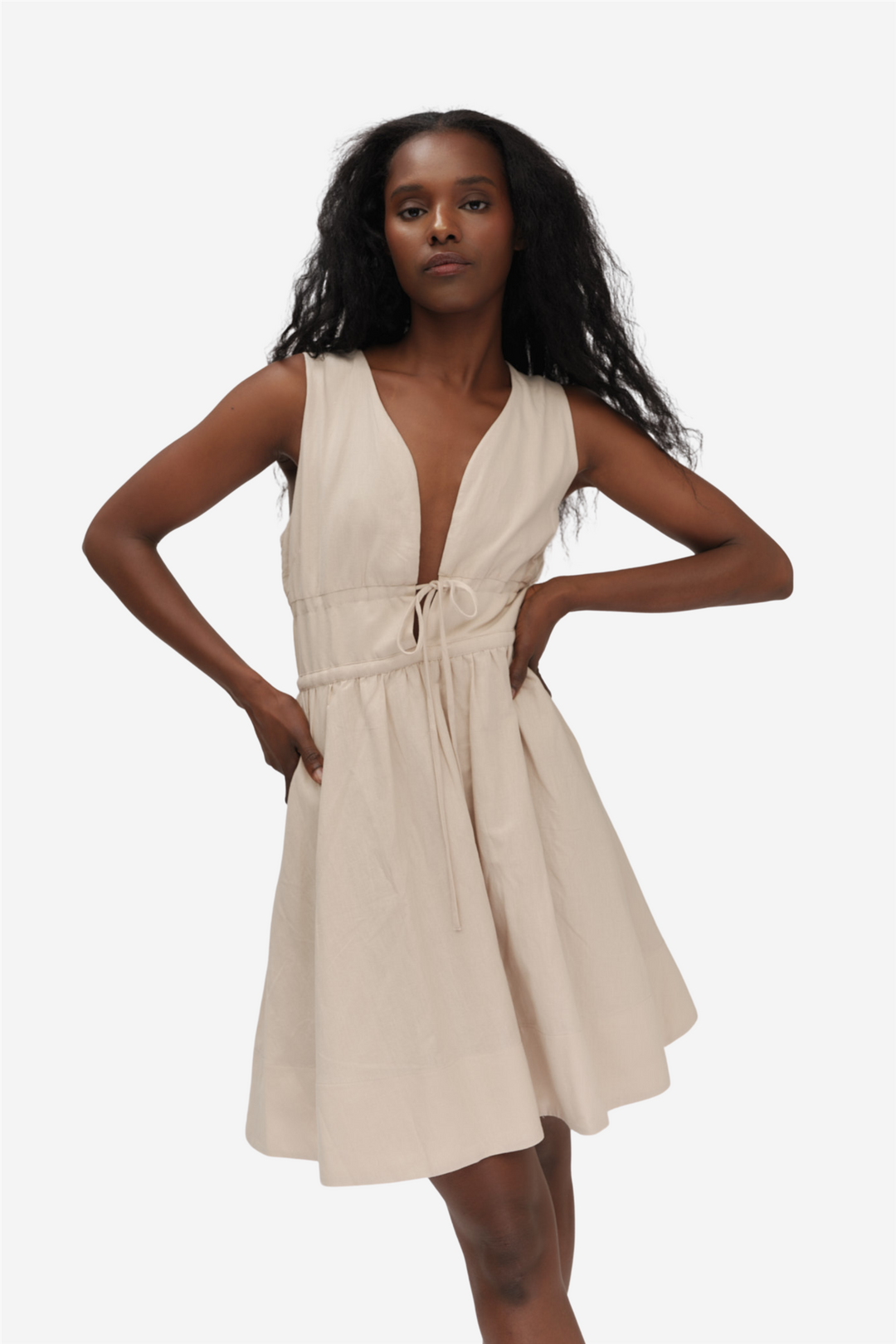 ella&il Kjoler & jumpsuits Zilli Linen Dress Beige