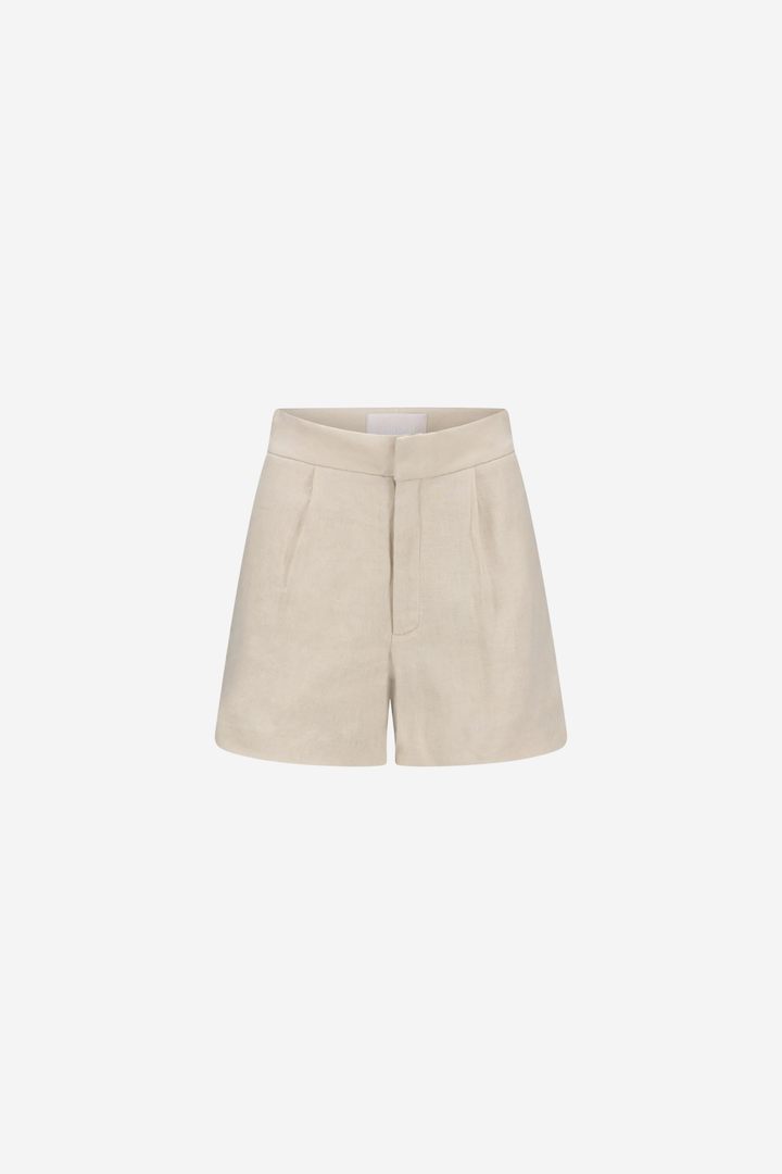ella&il Shorts Freya Solid Linen Shorts Beige Melange