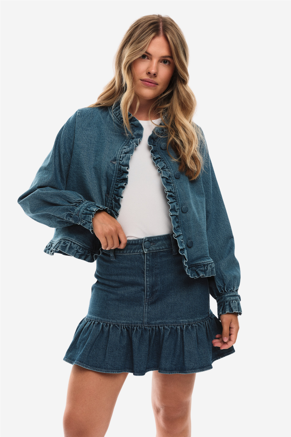 ella&il Skjørt Kajsa Denim Skirt Denim Medium Wash