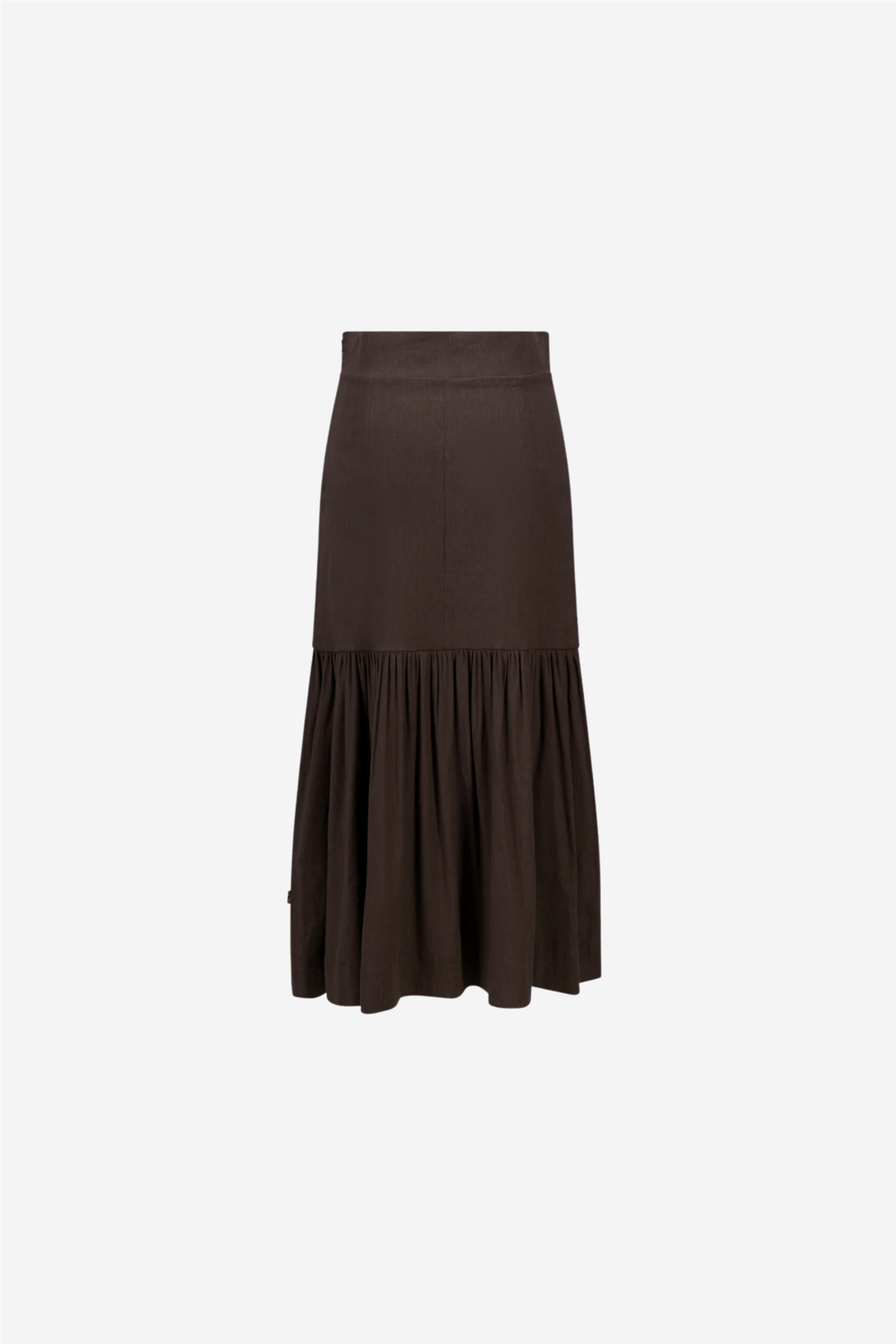 ella&il Skjørt Lill Stretch Linen Skirt Dark Brown