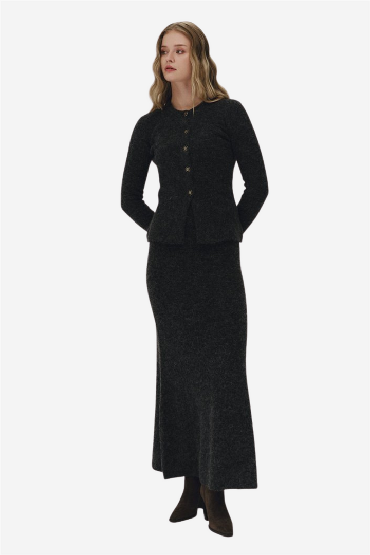 ella&il Skjørt Marika Alpaca Skirt Charcoal