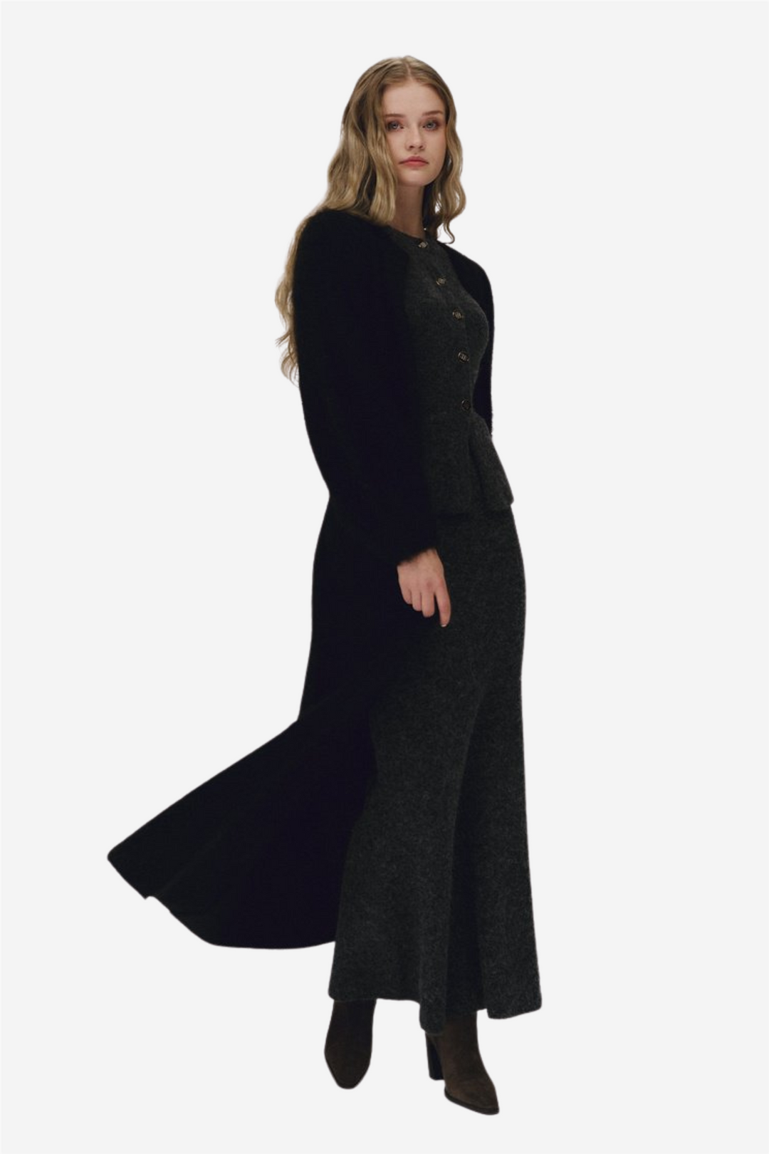 ella&il Skjørt Marika Alpaca Skirt Charcoal