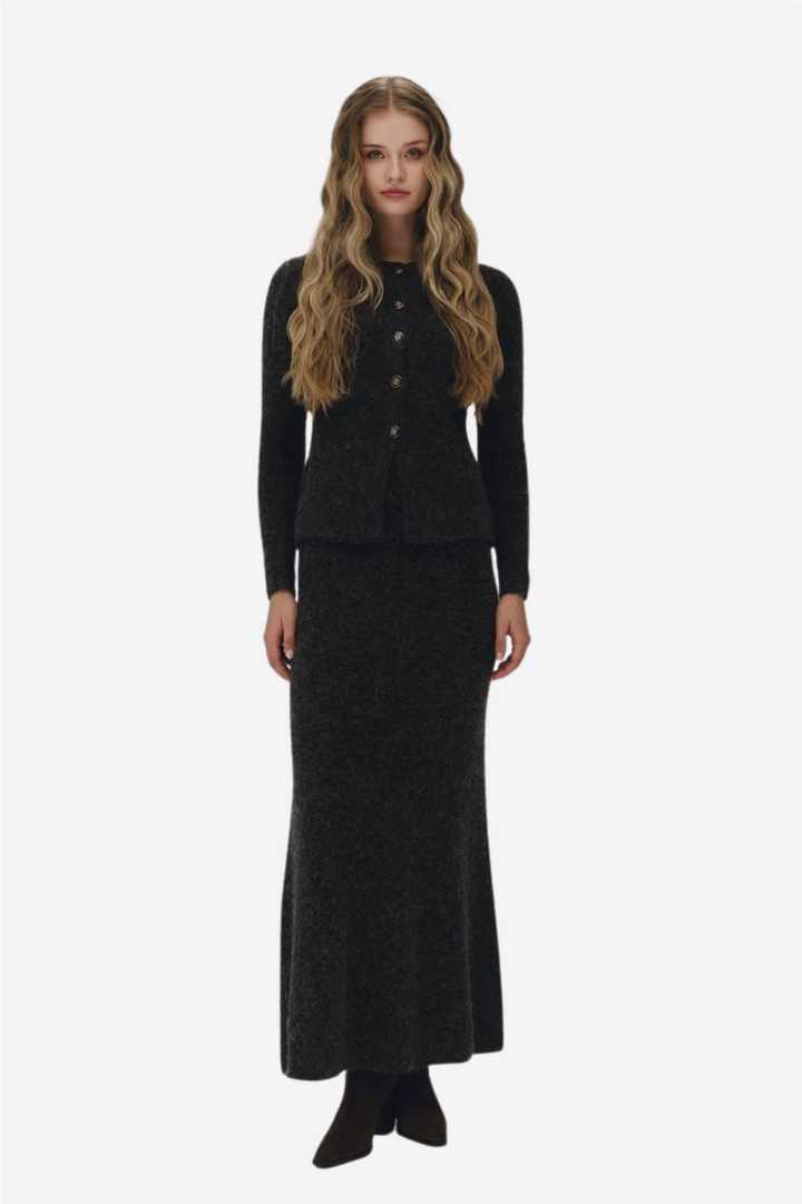 ella&il Skjørt Marika Alpaca Skirt Charcoal