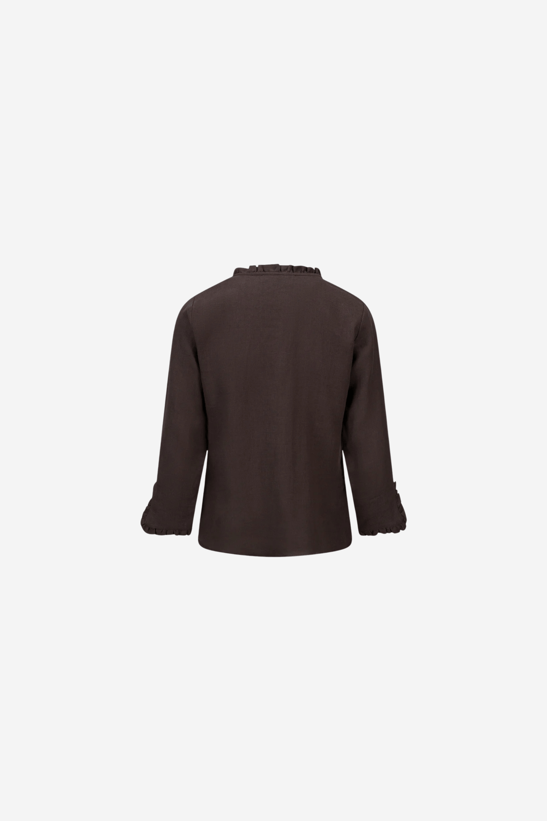 ella&il Skjorte Clarion Linen Shirt Dark Brown
