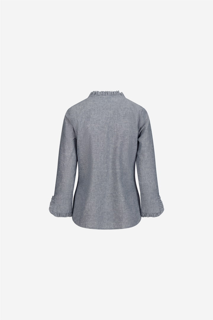 ella&il Skjorte Clarion Linen Shirt Denim Blue
