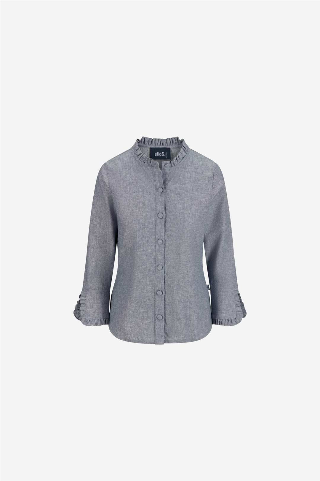 ella&il Skjorte Clarion Linen Shirt Denim Blue