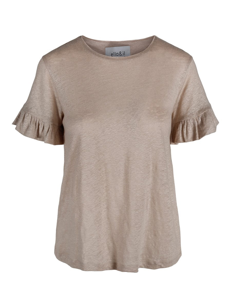 ella&il T-skjorte Lara Linen Tee Beige
