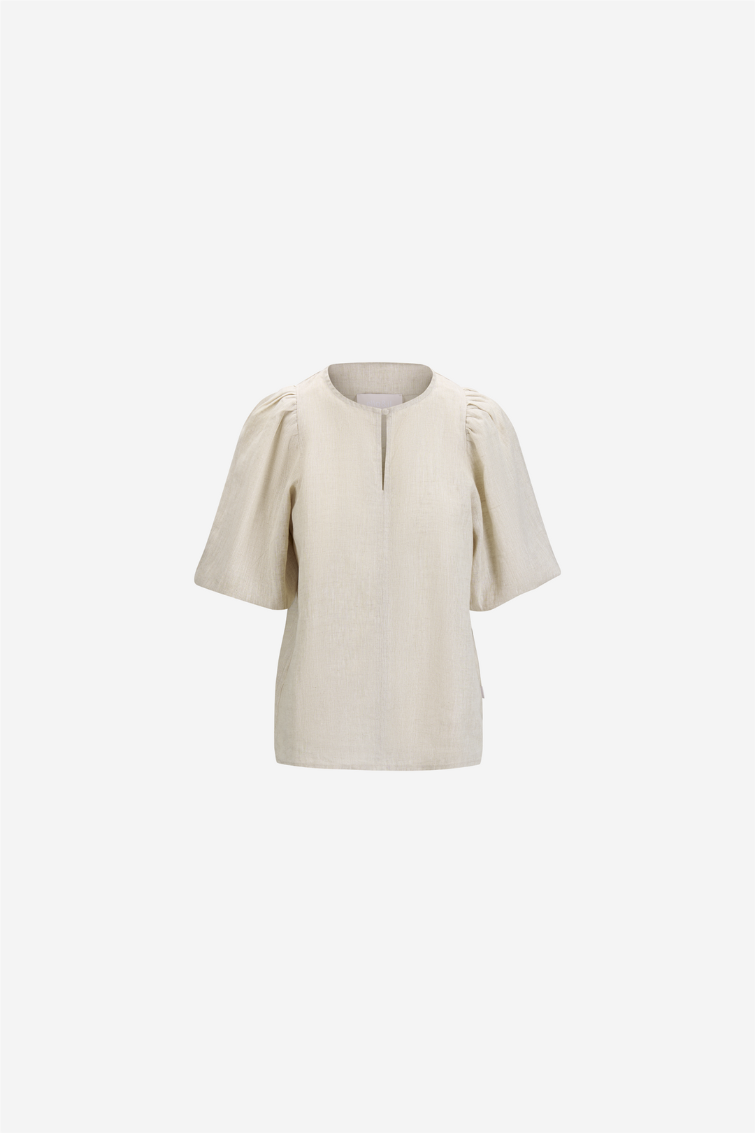 ella&il Topper & t-skjorter Anna Linen Top Beige Melange