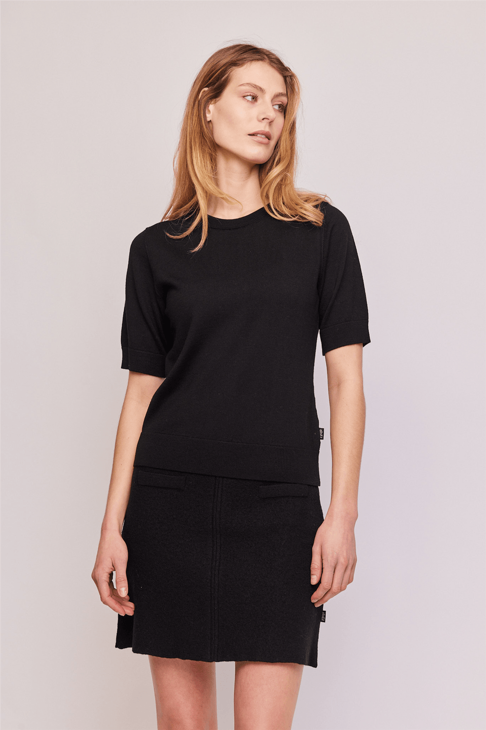 Ella & il Topper & t-skjorter Emmy Merino Top Black