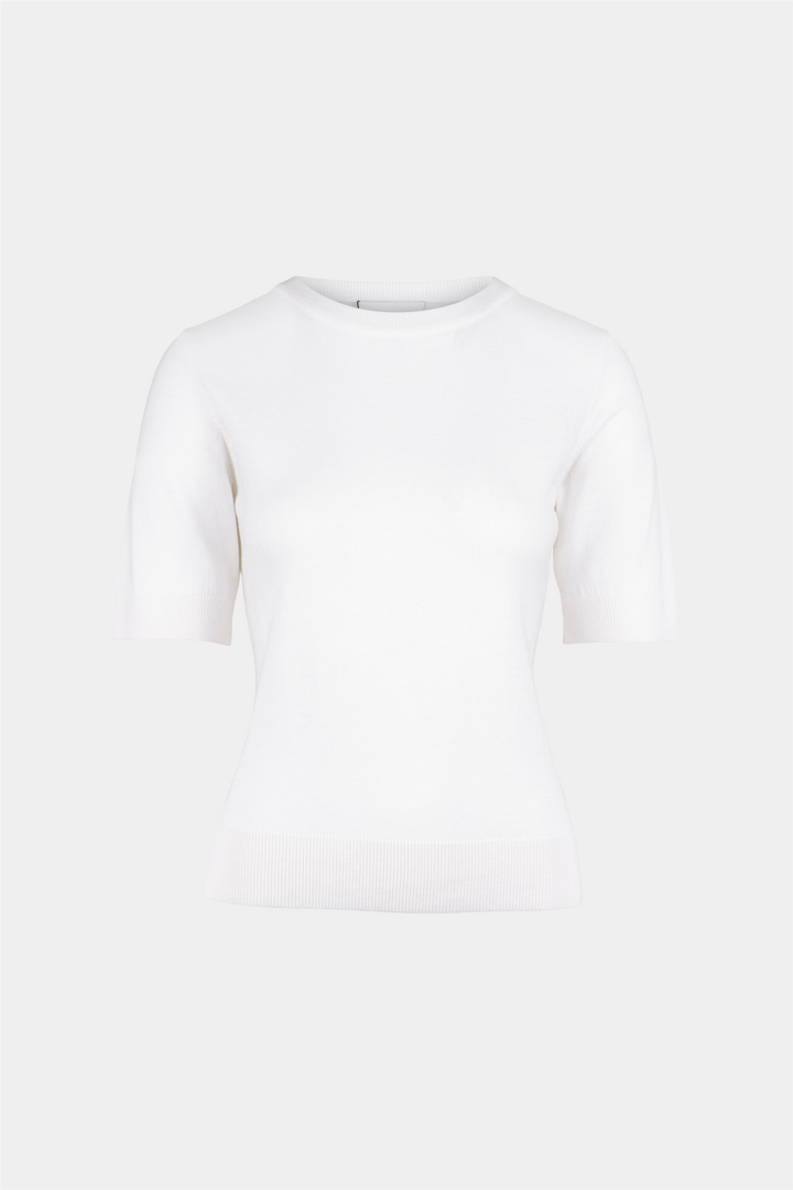 Ella & il Topper & t-skjorter Emmy Merino Top White