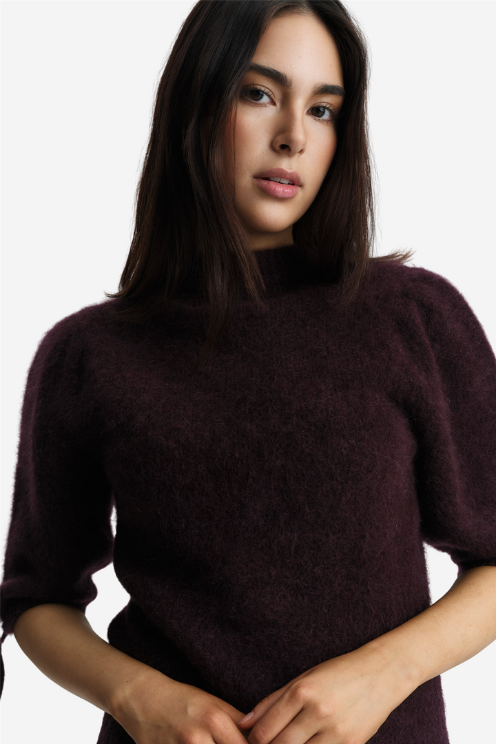 ella&il Topper & t-skjorter Eve Chunky Tee Red Wine