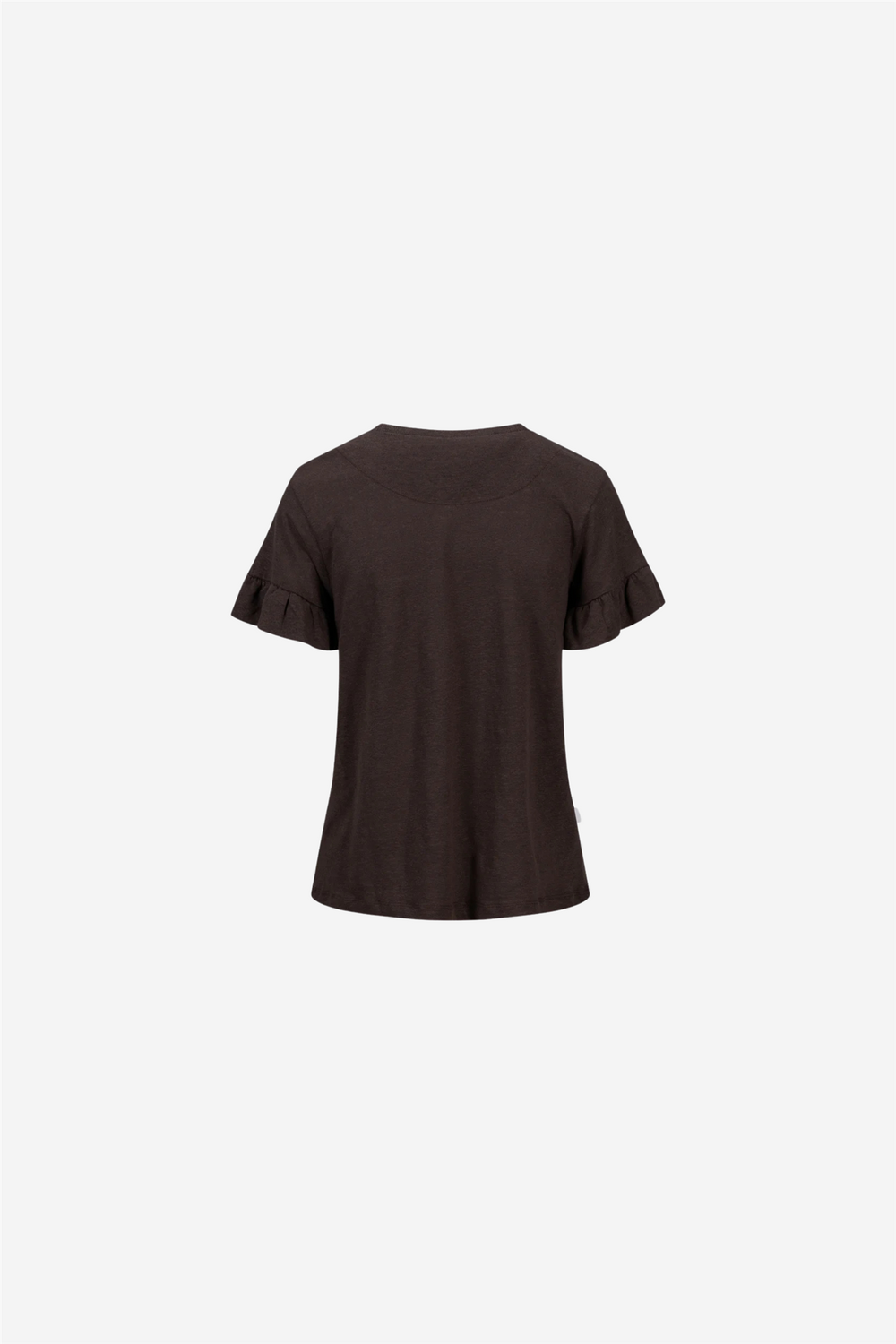 ella&il Topper & t-skjorter Lara Linen Tee Dark Brown