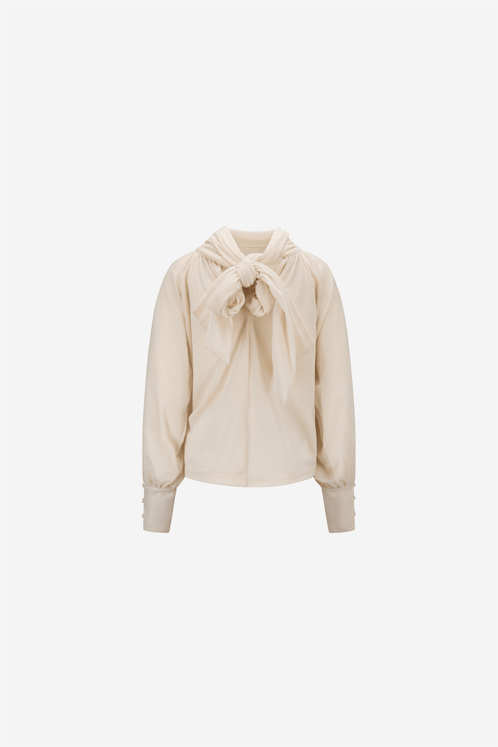 ella&il Topper & t-skjorter Lill Velour Top White