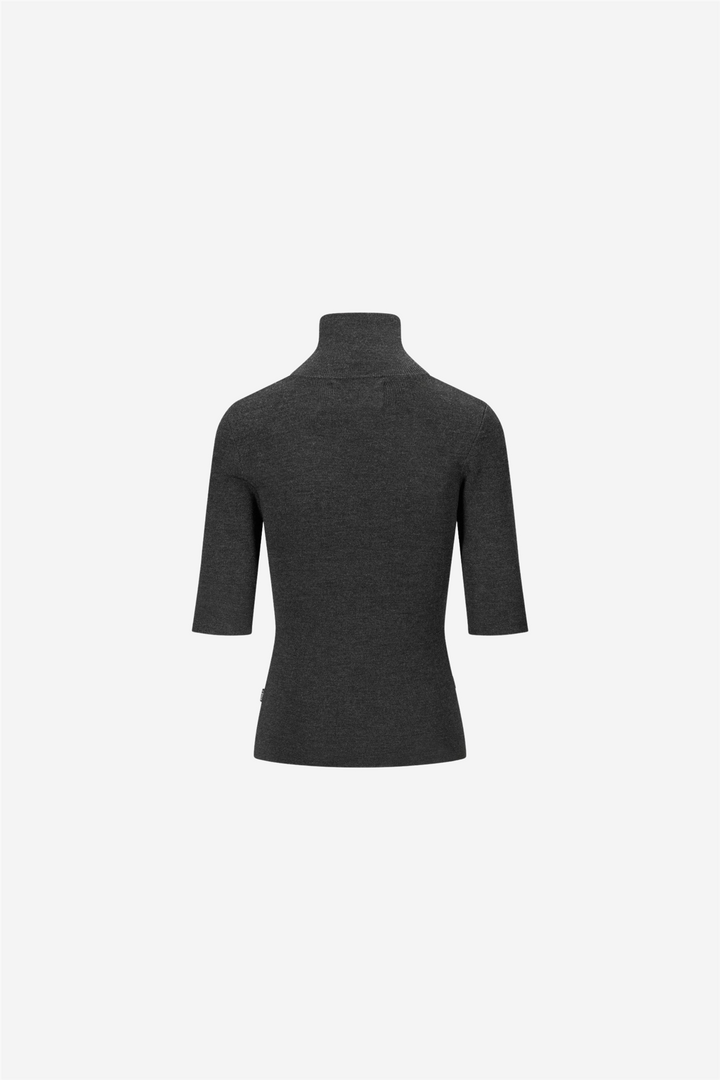 ella&il Topper & t-skjorter Melly Merino Tee Dark Grey Melange