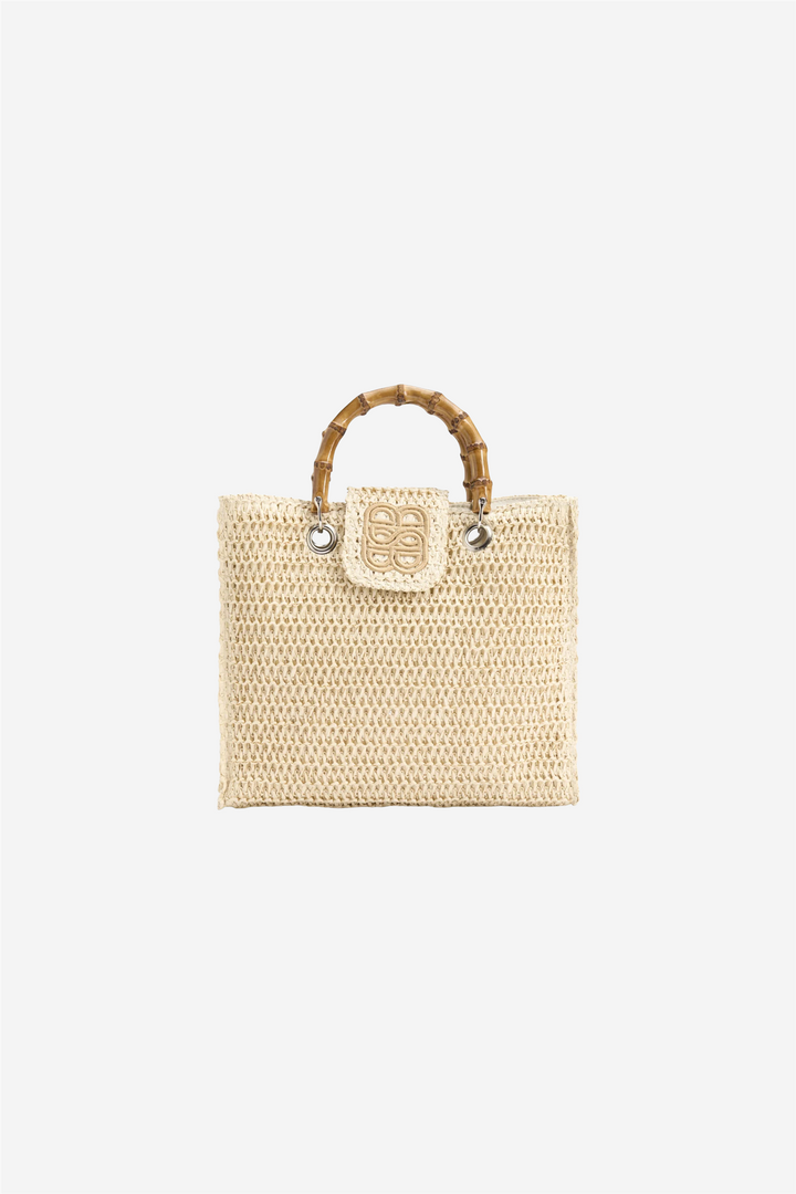 ella&il Vesker Evelyn Straw Bag Beige
