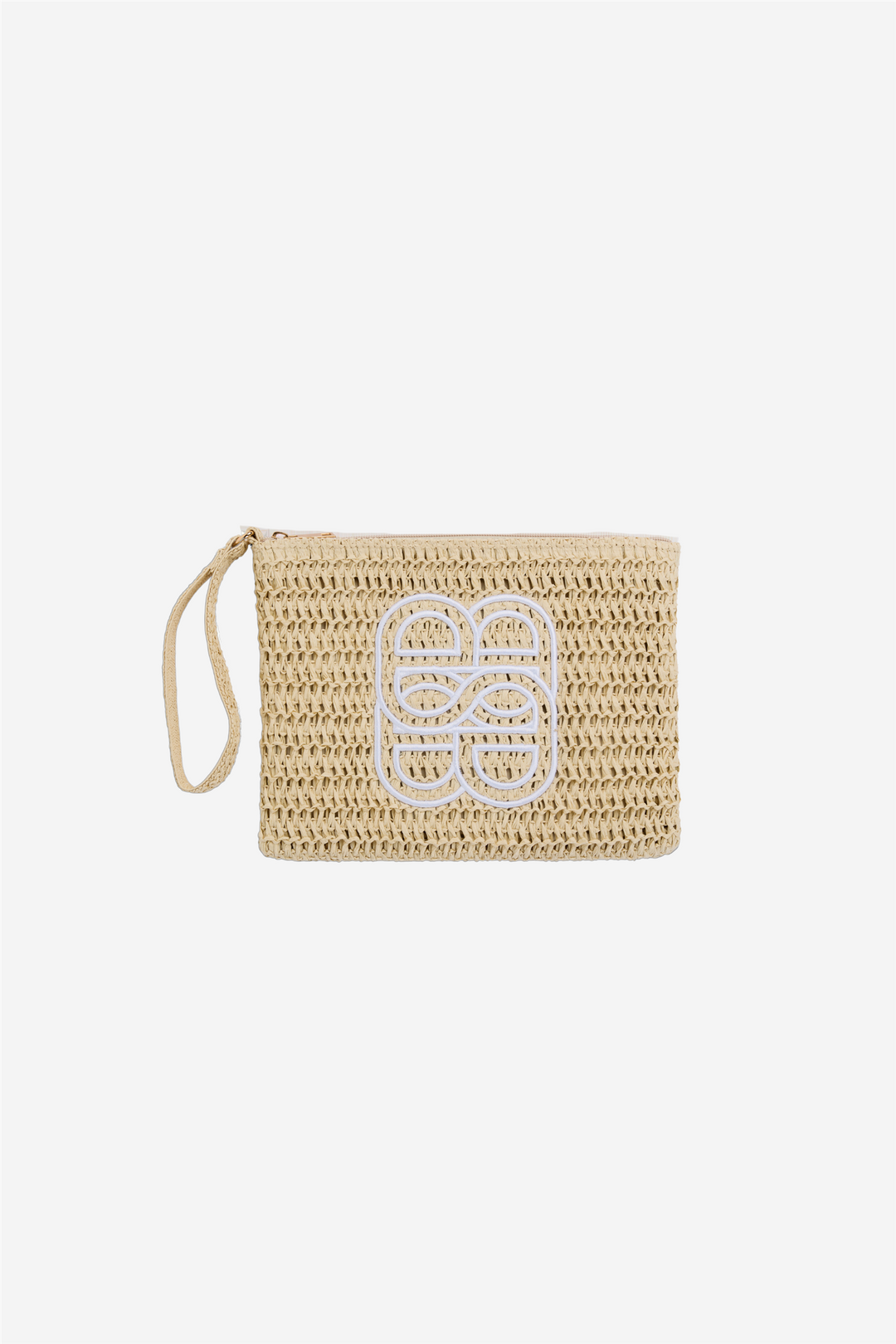 ella&il Vesker Mim Straw Clutch Beige